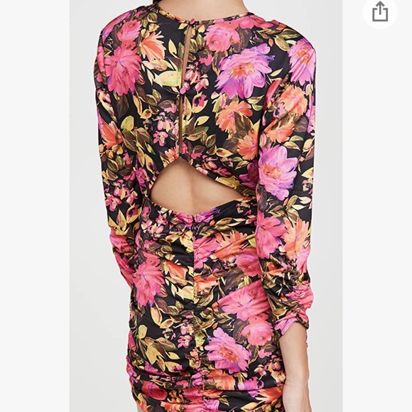 For Love & Lemons Women's Gathered Neckline Midi Dress - Picture 4 of 6